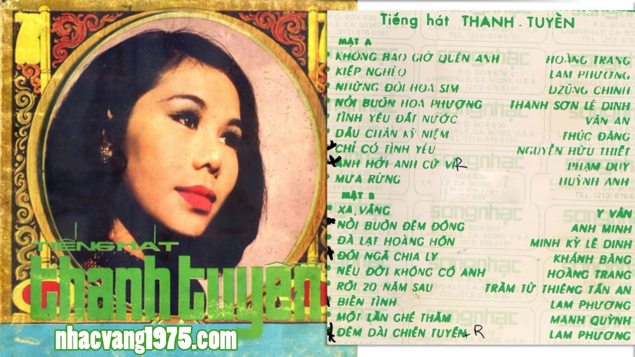 Băng nhạc “Tiếng Hát Thanh Tuyền 1” – Băng nhạc ăn khách nhất trước 1975